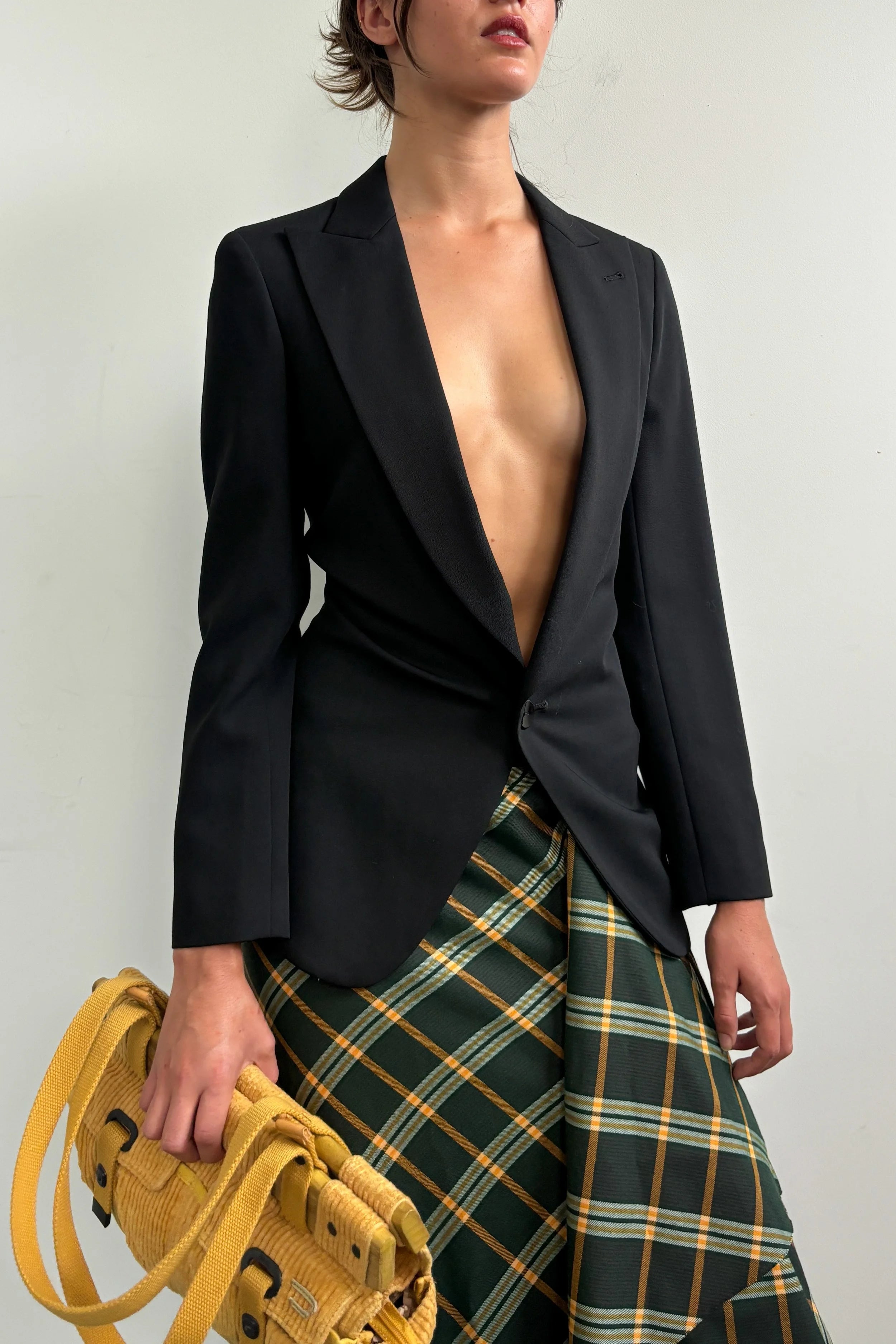 JEAN PAUL GAULTIER DEEP V BLAZER JACKET