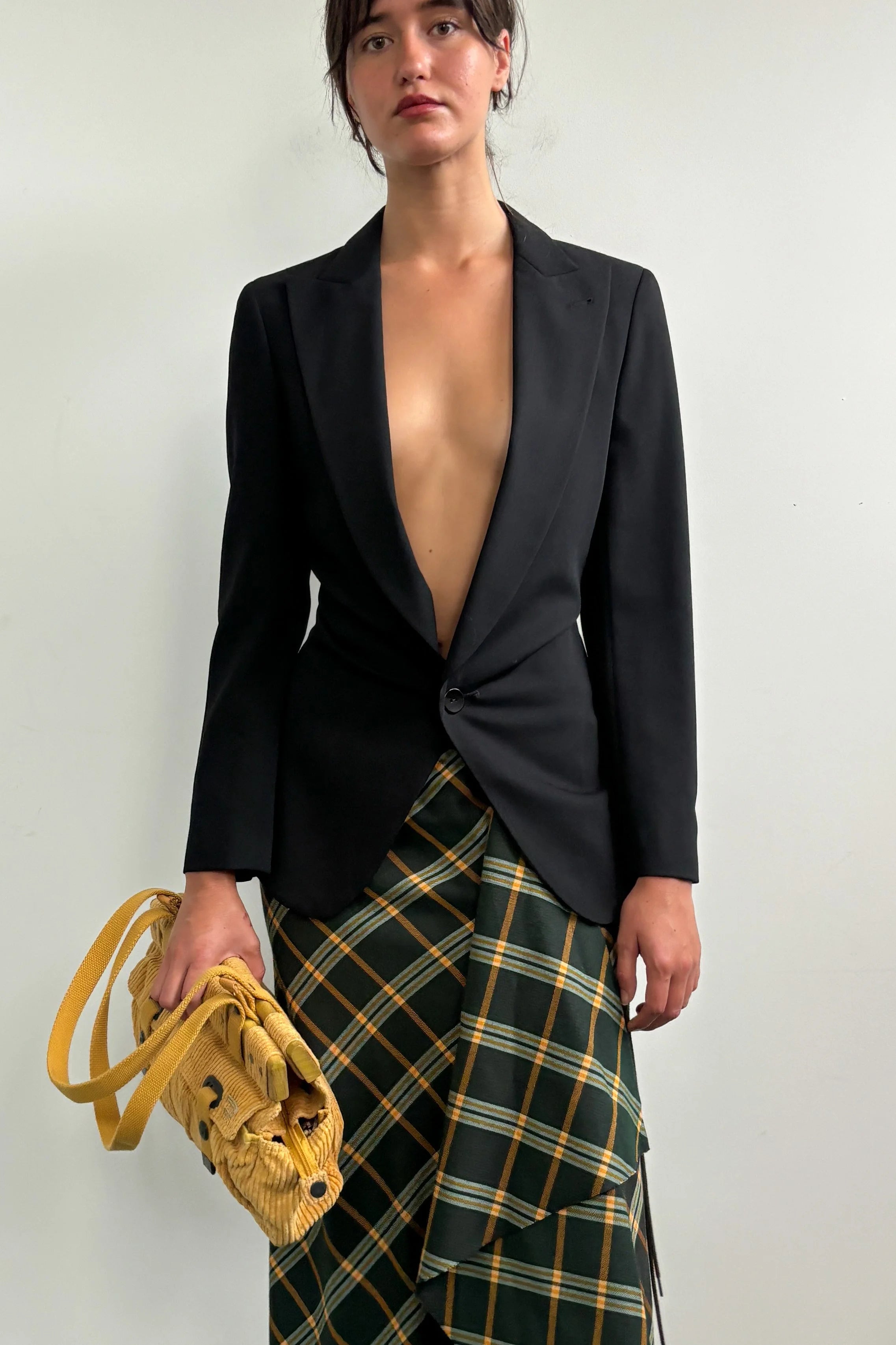 JEAN PAUL GAULTIER DEEP V BLAZER JACKET