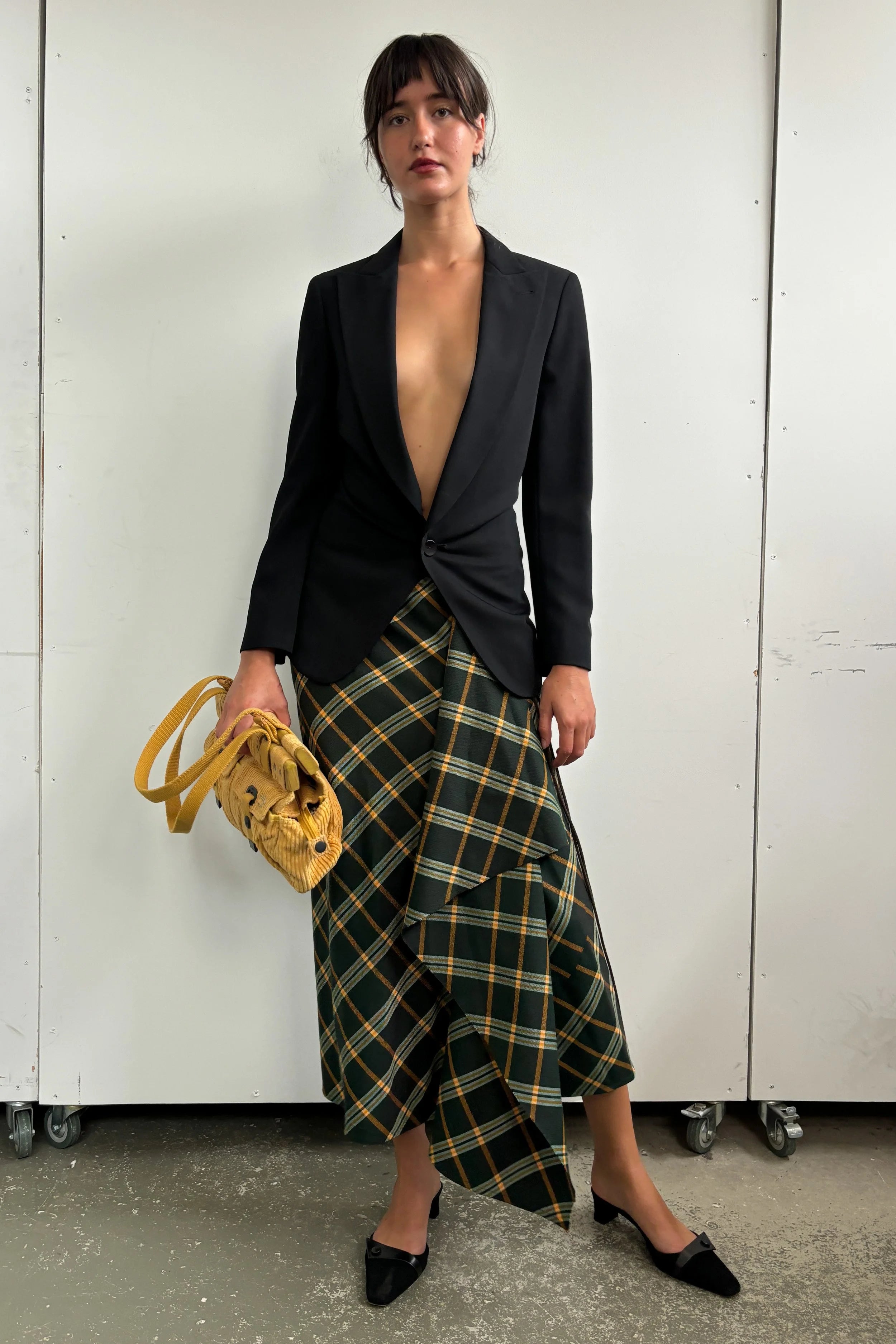 JEAN PAUL GAULTIER DEEP V BLAZER JACKET