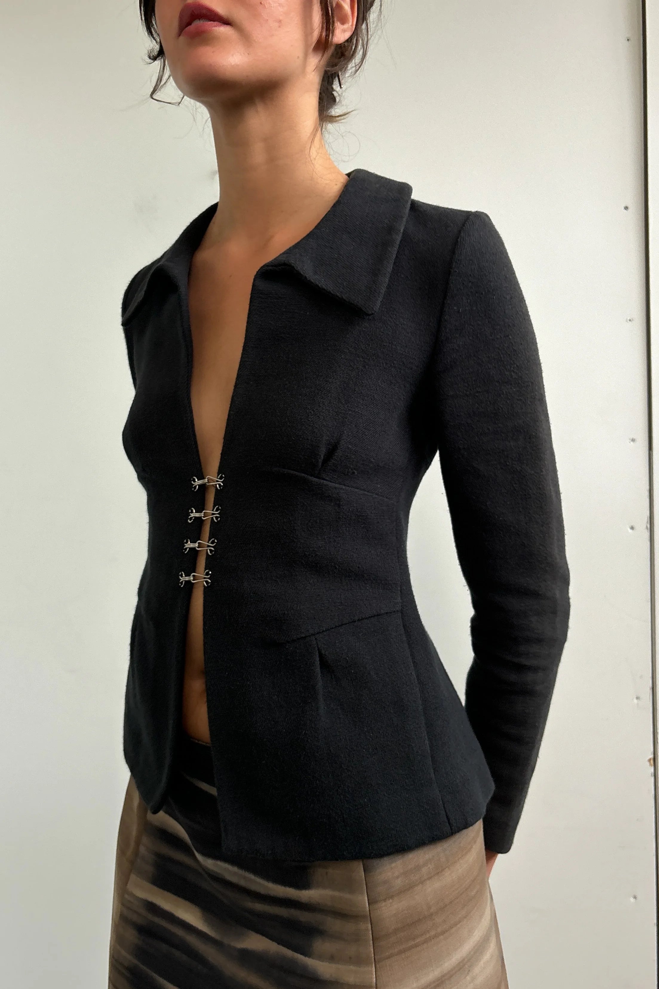 MARNI BLAZER WITH HOOK AND EYE FASTENING