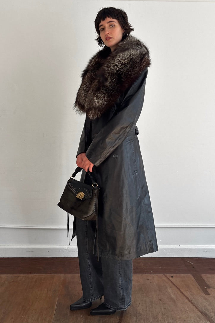 VINTAGE SILVER FOX FUR STOLE