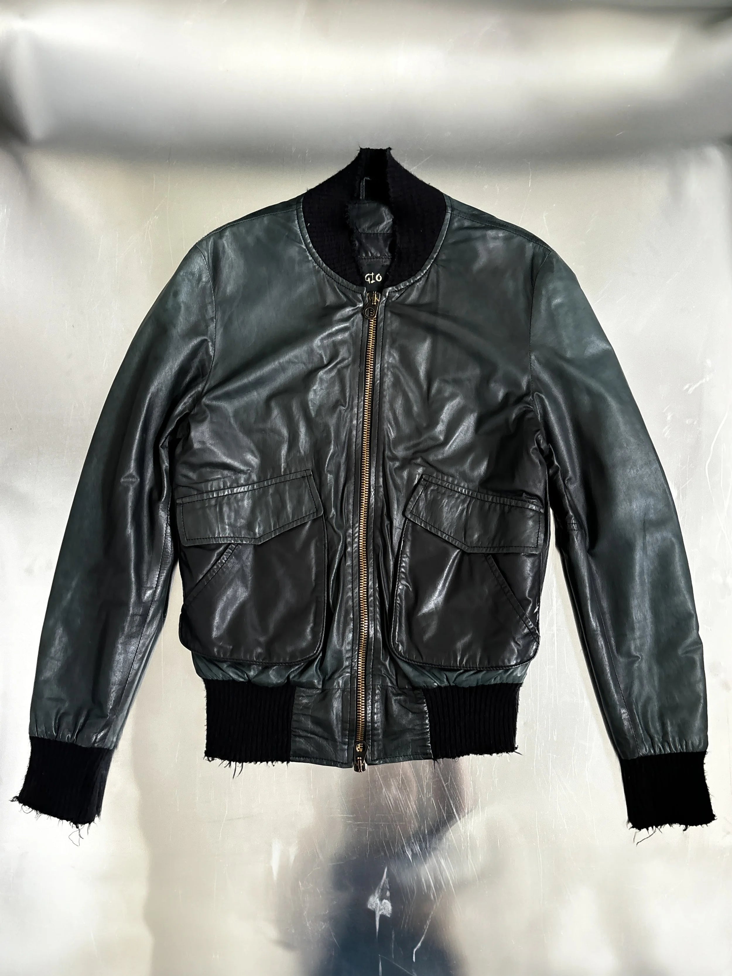 GIORGIO BRATO LEATHER BOMBER JACKET