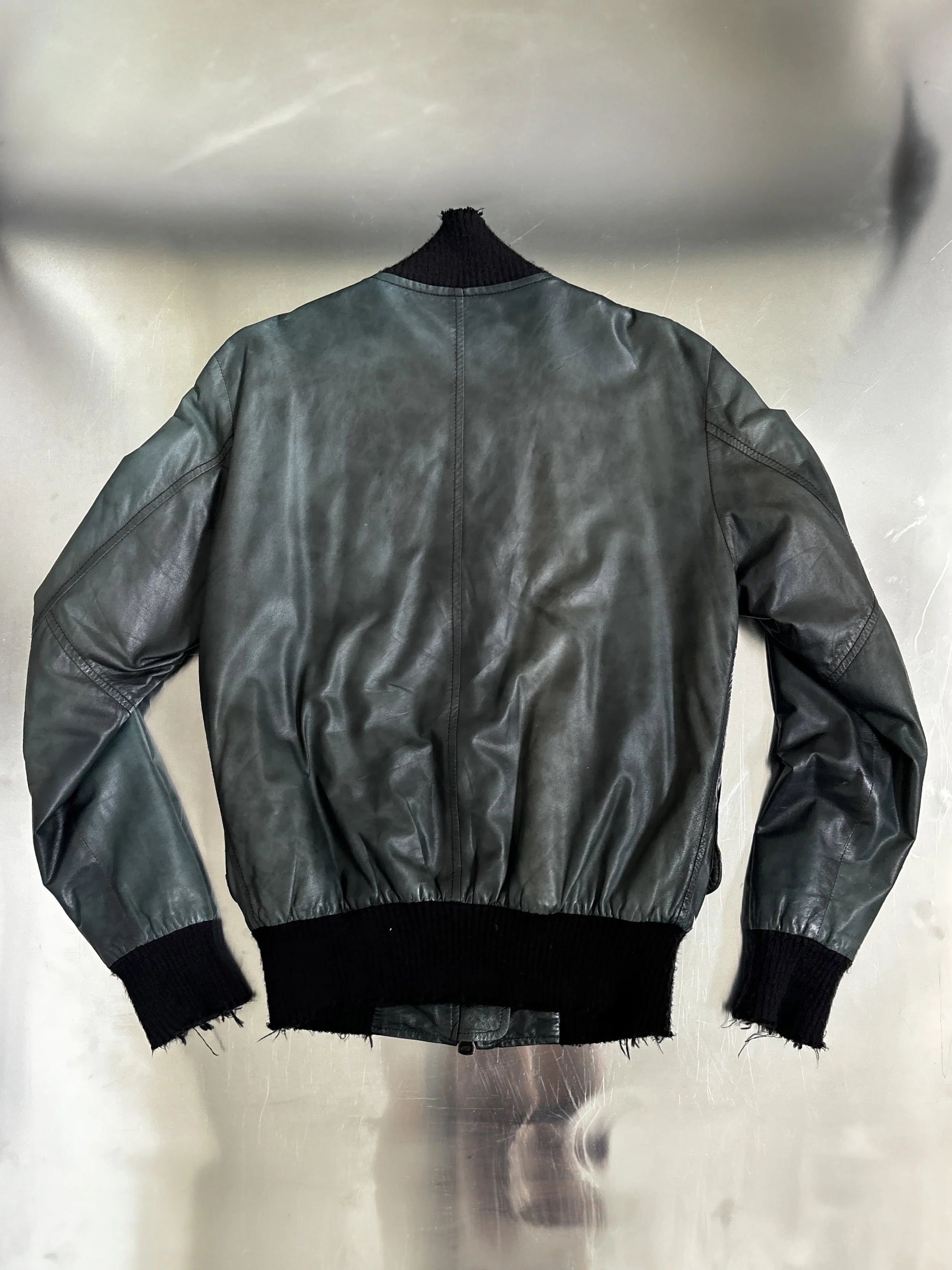 GIORGIO BRATO LEATHER BOMBER JACKET