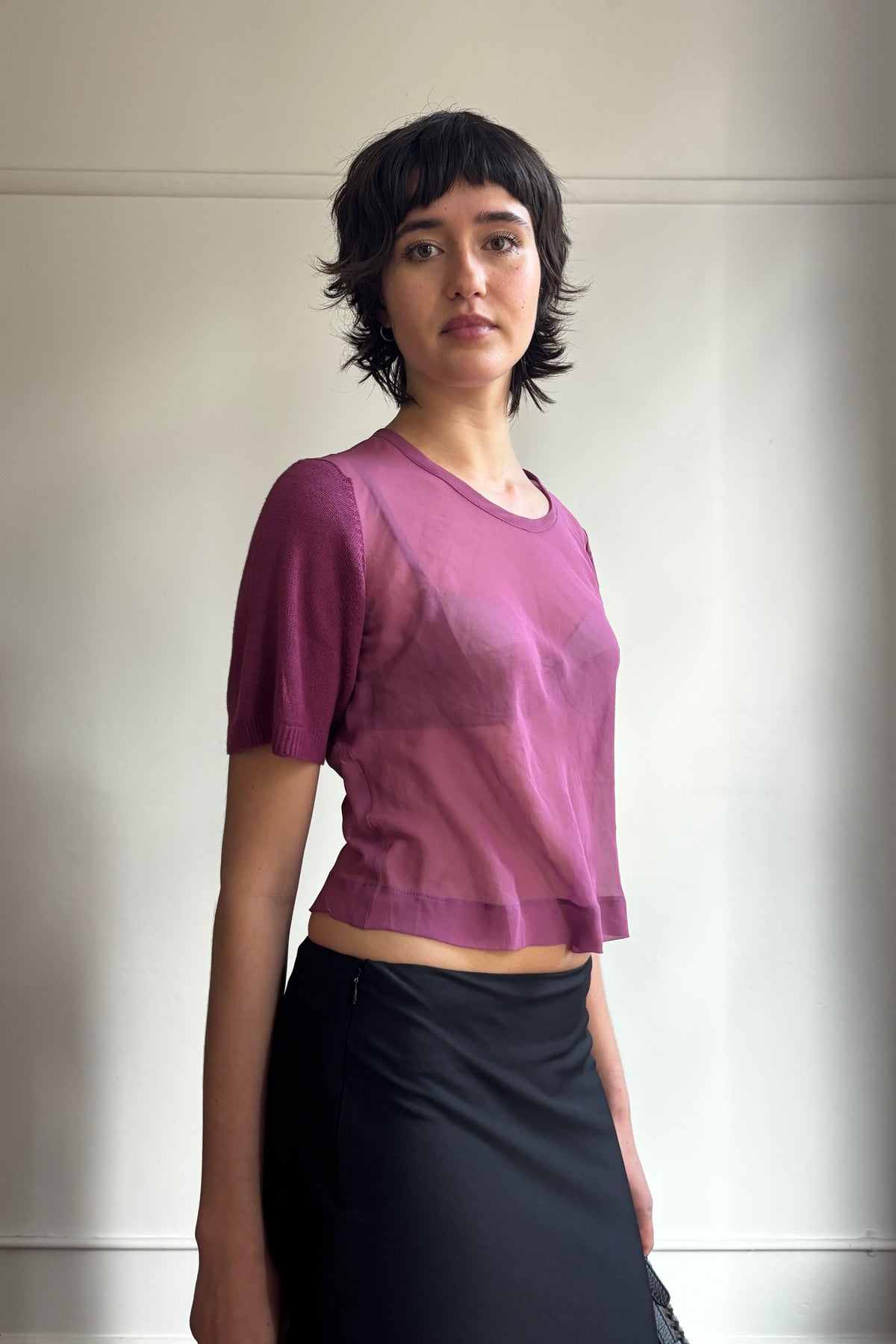COMME DES GARÇONS ROBE DE CHAMBRE SHEER TOP
