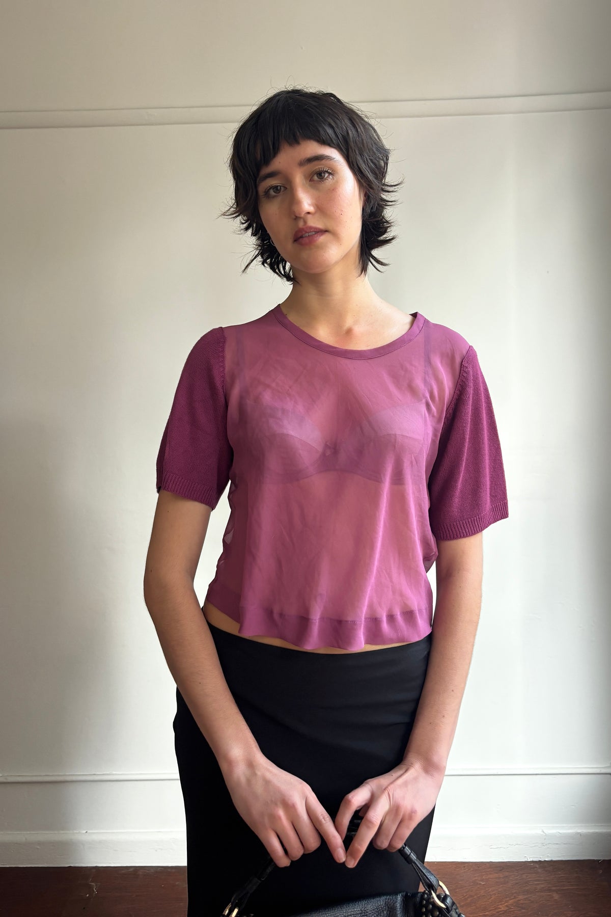 COMME DES GARÇONS ROBE DE CHAMBRE SHEER TOP