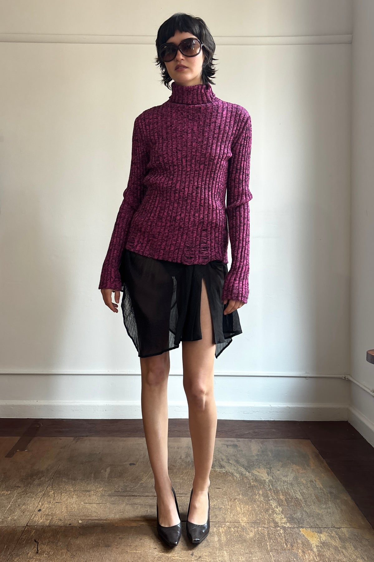 JEAN PAUL GAULTIER DISTRESSED WOOL KNIT