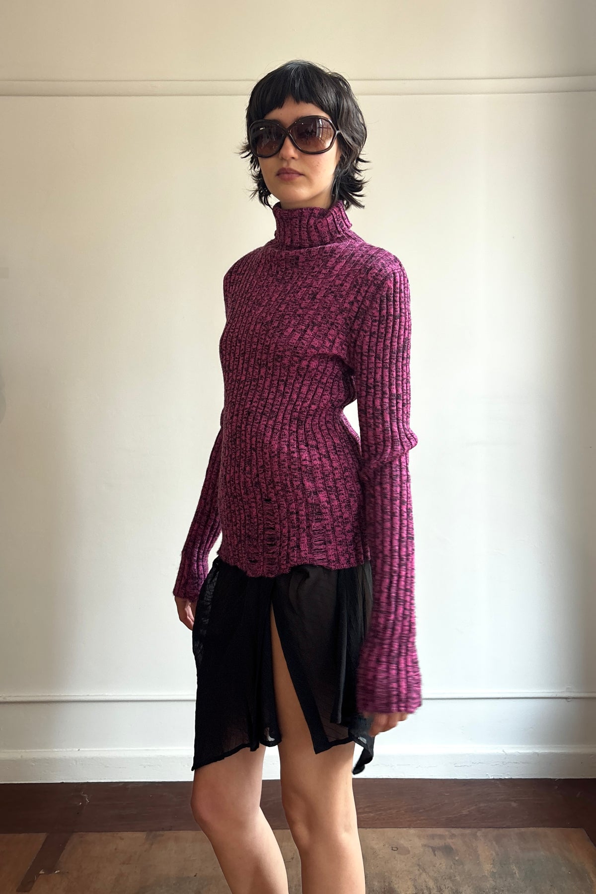 JEAN PAUL GAULTIER DISTRESSED WOOL KNIT