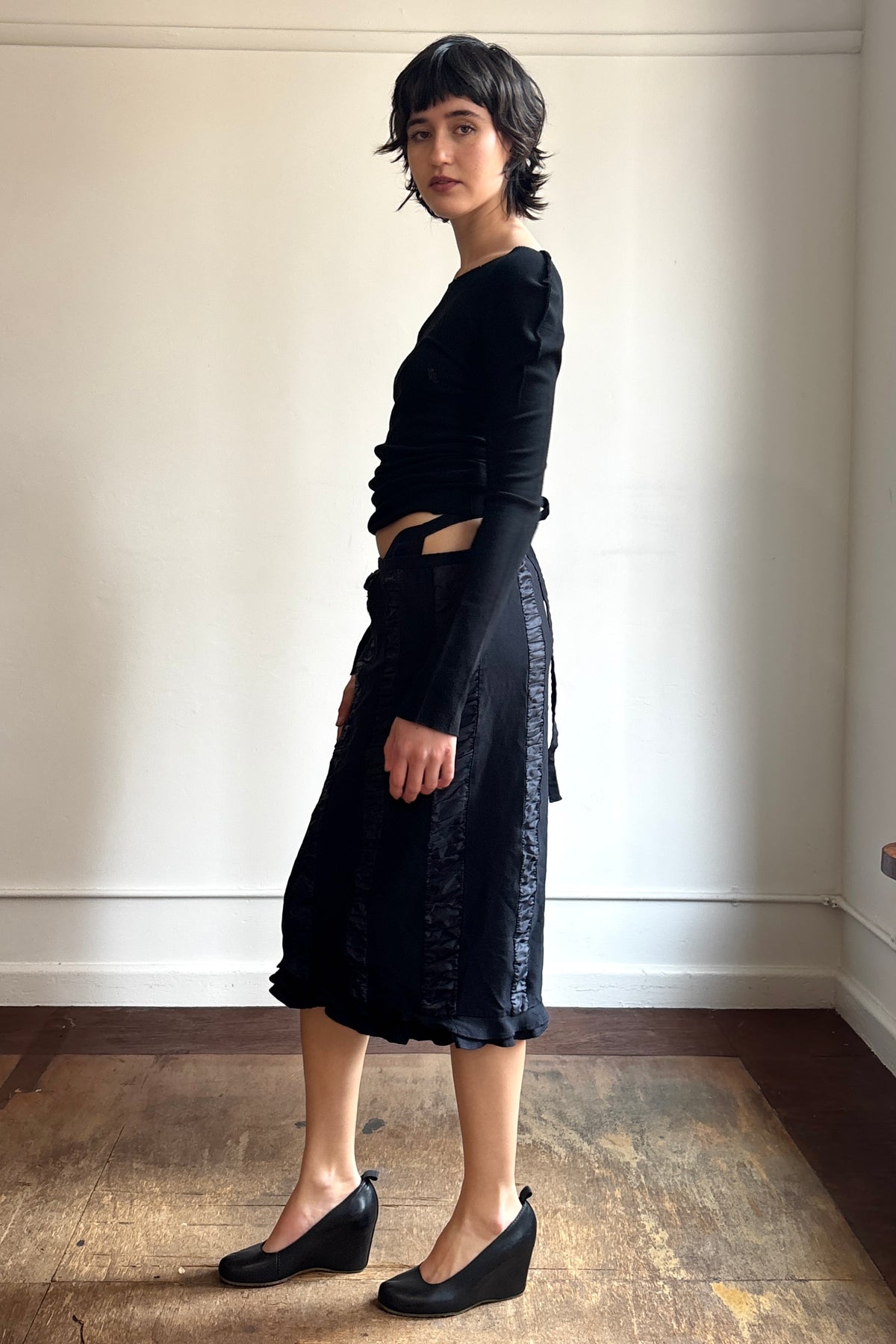 COMME DES GARCONS RUFFLE WRAP SKIRT