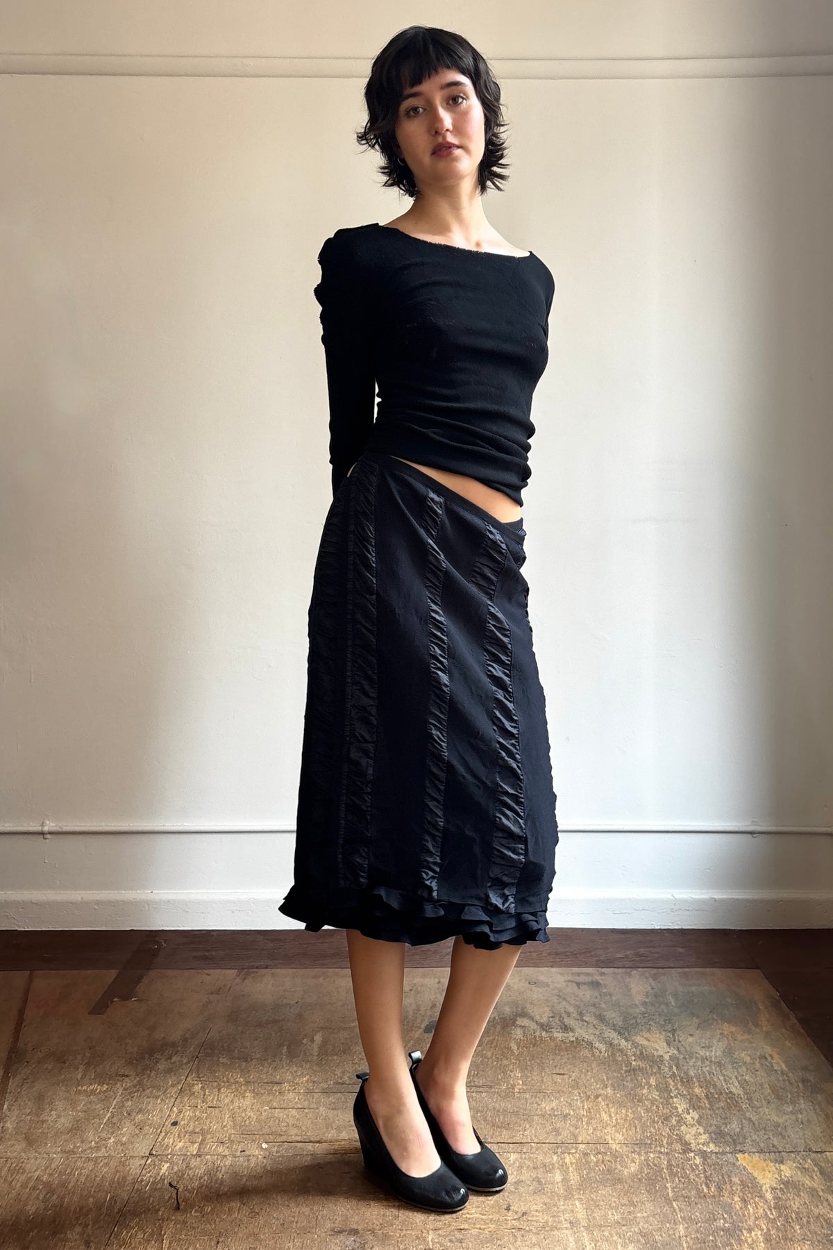 COMME DES GARCONS RUFFLE WRAP SKIRT