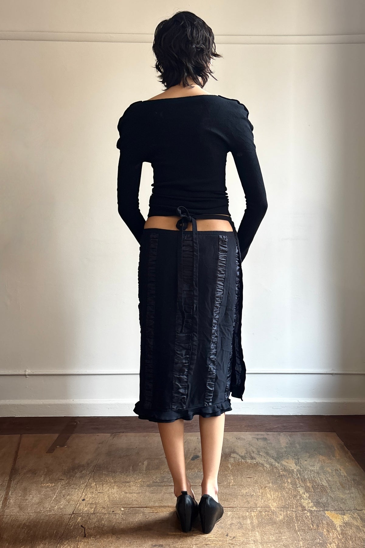 COMME DES GARCONS RUFFLE WRAP SKIRT