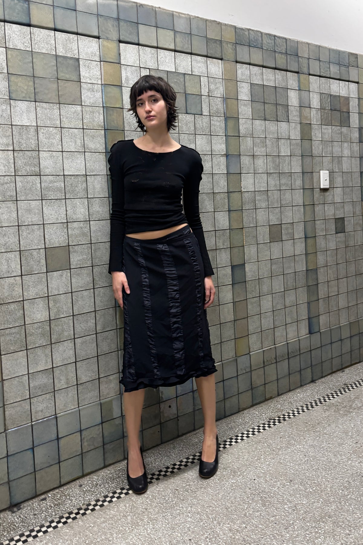 COMME DES GARCONS RUFFLE WRAP SKIRT