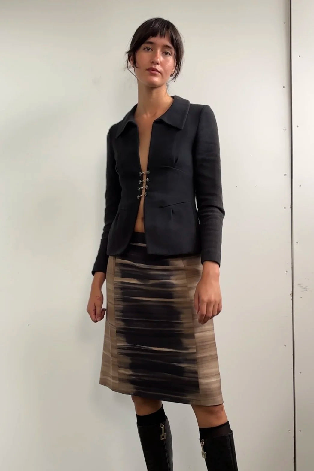 MARNI BLAZER WITH HOOK AND EYE FASTENING